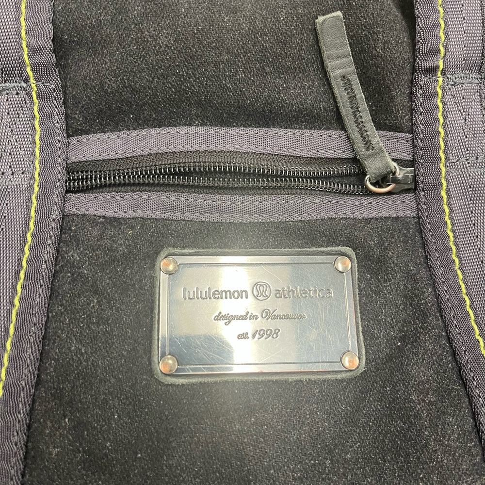 Lululemon Wool Tote Black Gray Green Big Gym Yoga Laptop Shoulder Bag. - Picture 4 of 13